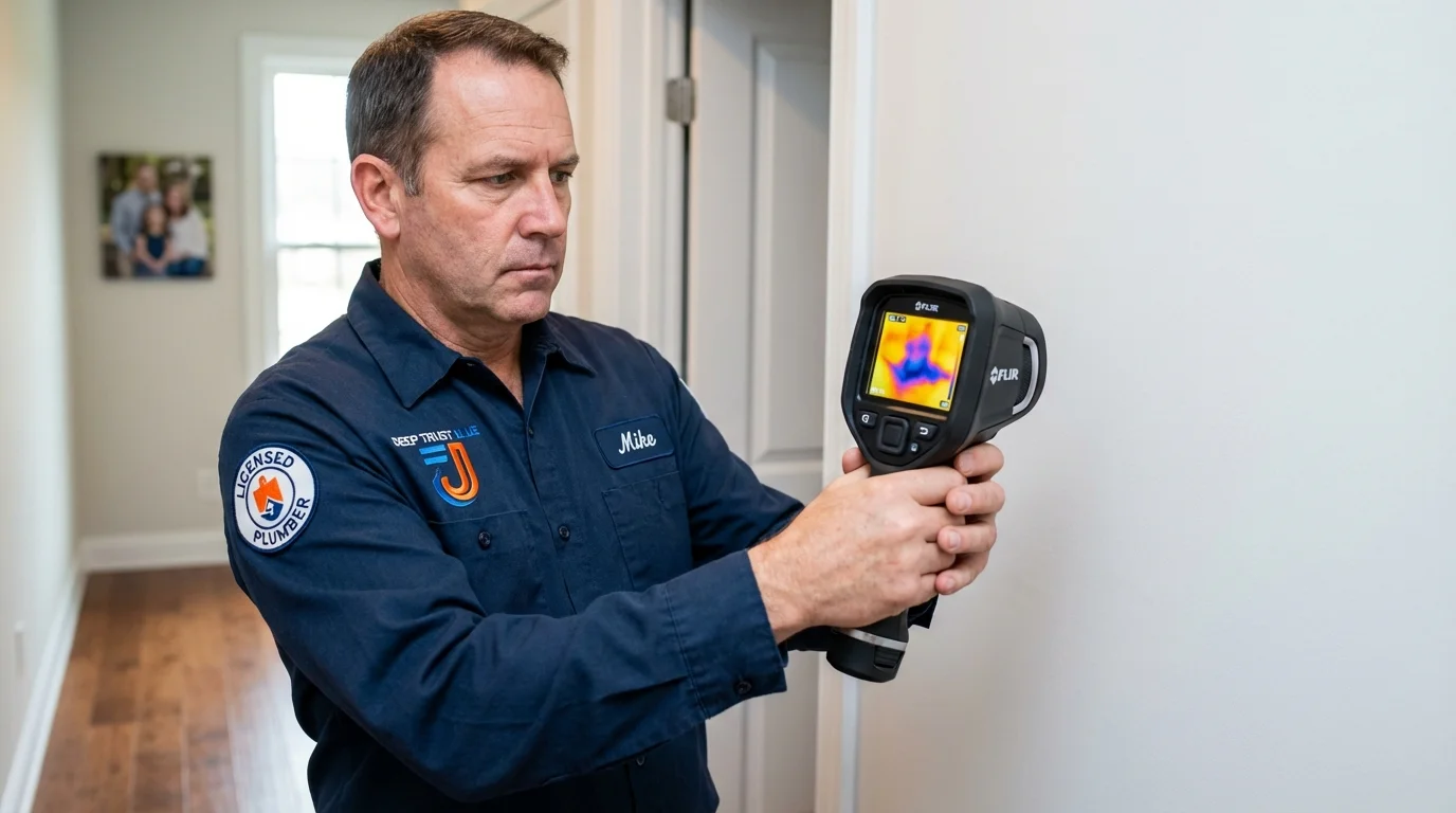 Thermal imaging leak detection by Johns Plumbing LLC in Bedminster
